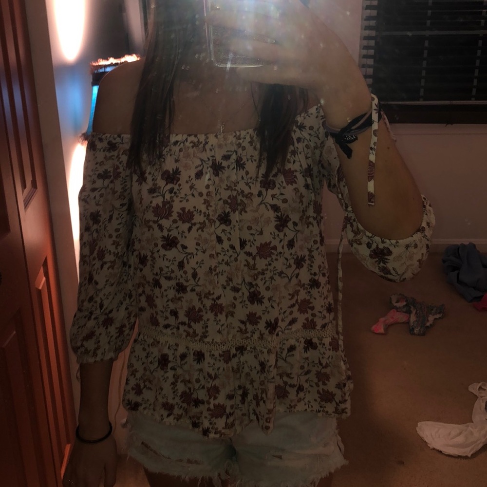 Off the shoulder floral top